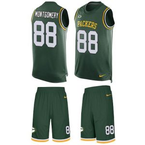 Amazing Packers #88 Ty Montgomery Green Team Color Men's Stitched NFL Limited Tank Top Suit Jersey for ultimate sports enthusiasts