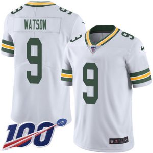 Amazing Packers #9 Christian Watson White Men's Stitched NFL 100th Season Vapor Untouchable Limited Jersey for die hard Packers fans