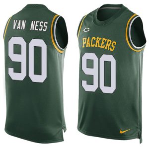 Amazing Packers #90 Lukas Van Ness Green Team Color Men's Stitched NFL Limited Tank Top Jersey a must have addition to your collection