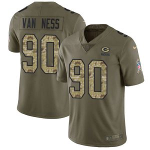 Unique Packers #90 Lukas Van Ness Olive/Camo Men's Stitched NFL Limited 2017 Salute To Service Jersey for ultimate sports enthusiasts