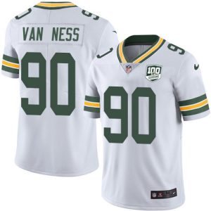 Unique Packers #90 Lukas Van Ness White Men's 100th Season Stitched NFL Vapor Untouchable Limited Jersey for ultimate sports enthusiasts