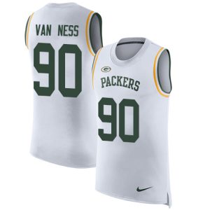 Stunning Packers #90 Lukas Van Ness White Men's Stitched NFL Limited Rush Tank Top Jersey to stand out at the stadium