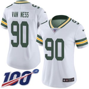 Gorgeous Packers #90 Lukas Van Ness White Women's Stitched NFL 100th Season Vapor Untouchable Limited Jersey for ultimate sports enthusiasts