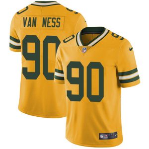 Unique Packers #90 Lukas Van Ness Yellow Men's Stitched NFL Limited Rush Jersey a must have addition to your collection