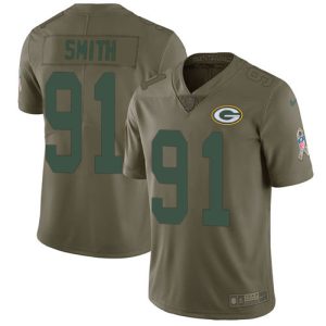 Unique Packers #91 Preston Smith Olive Men's Stitched NFL Limited 2017 Salute To Service Jersey perfect for game day celebrations