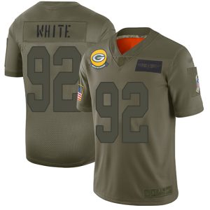 Unique Packers #92 Reggie White Camo Men's Stitched NFL Limited 2019 Salute To Service Jersey for ultimate sports enthusiasts