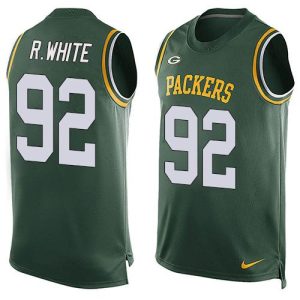 Stunning Packers #92 Reggie White Green Team Color Men's Stitched NFL Limited Tank Top Jersey for ultimate sports enthusiasts