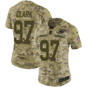 Unique Packers #97 Kenny Clark Camo Women's Stitched NFL Limited 2018 Salute to Service Jersey for ultimate sports enthusiasts