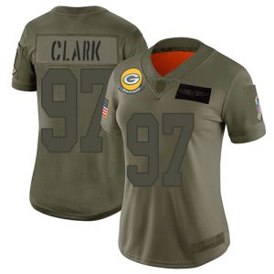 Stunning Packers #97 Kenny Clark Camo Women's Stitched NFL Limited 2019 Salute to Service Jersey to stand out at the stadium