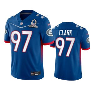 Amazing Packers #97 Kenny Clark Men's NFL 2022 NFC Pro Bowl Game Jersey Royal to showcase your team pride