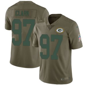 Fantastic Packers #97 Kenny Clark Olive Men's Stitched NFL Limited 2017 Salute To Service Jersey for die hard Packers fans