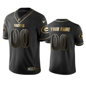 Gorgeous Packers Custom Men's Stitched NFL Vapor Untouchable Limited Black Golden Jersey a must have addition to your collection