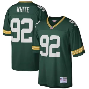 Unique Reggie White Green Bay Packers Big & Tall 1996 Retired Player Replica Jersey   Green to stand out at the stadium