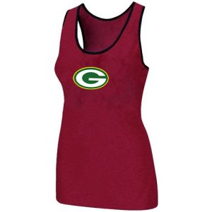 Stunning Women's  Green Bay Packers Big Logo Tri Blend Racerback Stretch Tank Top Red for die hard Packers fans
