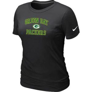 Impressive Women's  Green Bay Packers Heart & Soul NFL T Shirt Black for ultimate sports enthusiasts