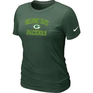 Impressive Women's  Green Bay Packers Heart & Soul NFL T Shirt Dark Green for ultimate sports enthusiasts