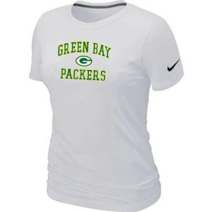 Stunning Women's  Green Bay Packers Heart & Soul NFL T Shirt White perfect for game day celebrations