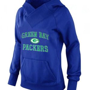 Amazing Women's Green Bay Packers Heart & Soul Pullover Hoodie Blue for die hard Packers fans