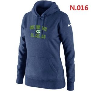 Unique Women's  Green Bay Packers Heart & Soul Pullover Hoodie Dark Blue for ultimate sports enthusiasts