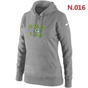 Unique Women's  Green Bay Packers Heart & Soul Pullover Hoodie Light Grey to showcase your team pride