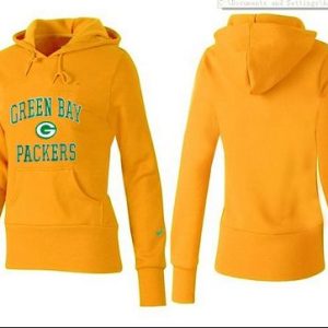 Outstanding Women's Green Bay Packers Heart & Soul Pullover Hoodie Yellow for ultimate sports enthusiasts