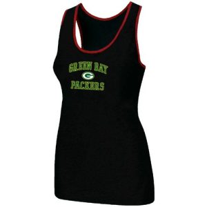 Fantastic Women's  Green Bay Packers Heart & Soul Tri Blend Racerback Stretch Tank Top Black to showcase your team pride