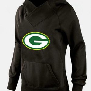 Unique Women's Green Bay Packers Logo Pullover Hoodie Black to showcase your team pride