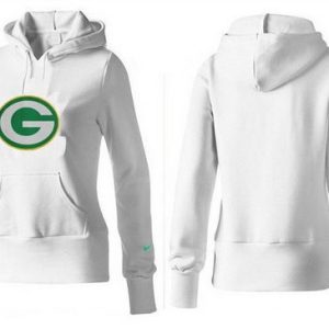 Amazing Women's Green Bay Packers Logo Pullover Hoodie White to stand out at the stadium
