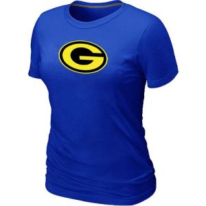 Terrific Women's Green Bay Packers Neon Logo Charcoal T Shirt Blue for ultimate sports enthusiasts