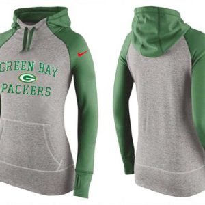 Unique Women's  Green Bay Packers Performance Hoodie Grey & Green perfect for game day celebrations