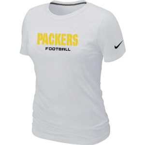 Amazing Women's  Green Bay Packers Sideline Legend Authentic Font T Shirt White for ultimate sports enthusiasts