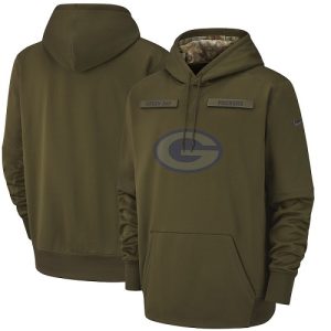 Terrific Youth Green Bay Packers  Olive Salute to Service Sideline Therma Performance Pullover Hoodie for ultimate sports enthusiasts